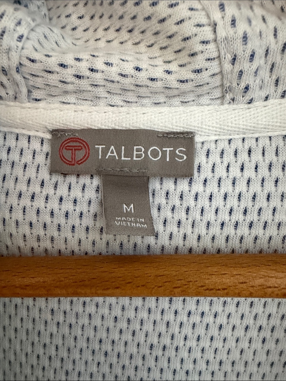 Talbots Navy and White Striped Open-Front Cardigan - Picture 2 of 9
